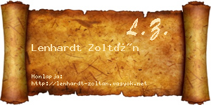 Lenhardt Zoltán névjegykártya