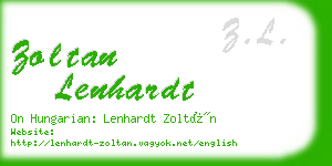 zoltan lenhardt business card